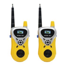 2pcs Wireless Call Parent-child Interactive Outdoor Toys ; Children's Mini Walkie-Talkie Toys (Color: Yellow)